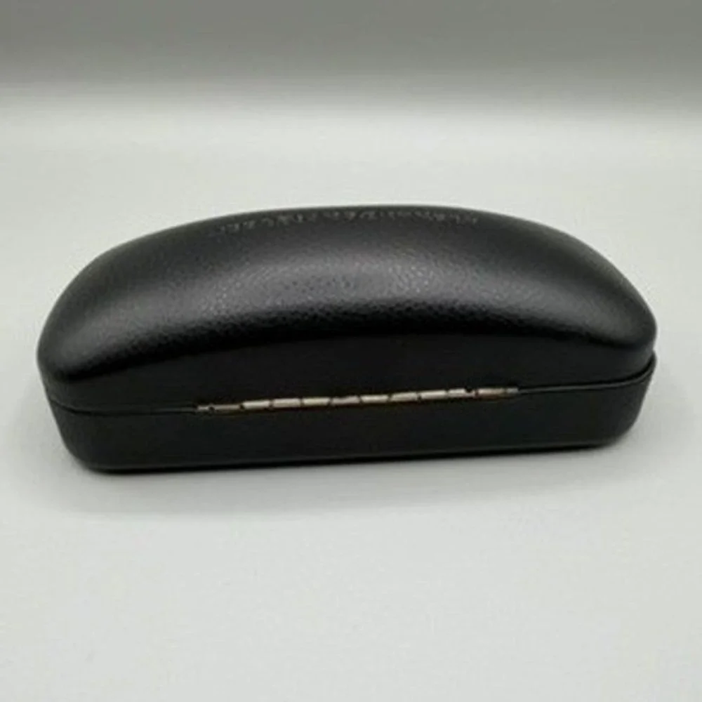 Alexander McQueen Black Textured Leather Sunglasses‎ Eyeglasses Hard Case